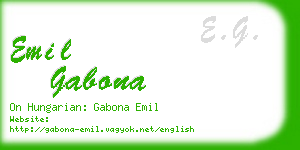 emil gabona business card